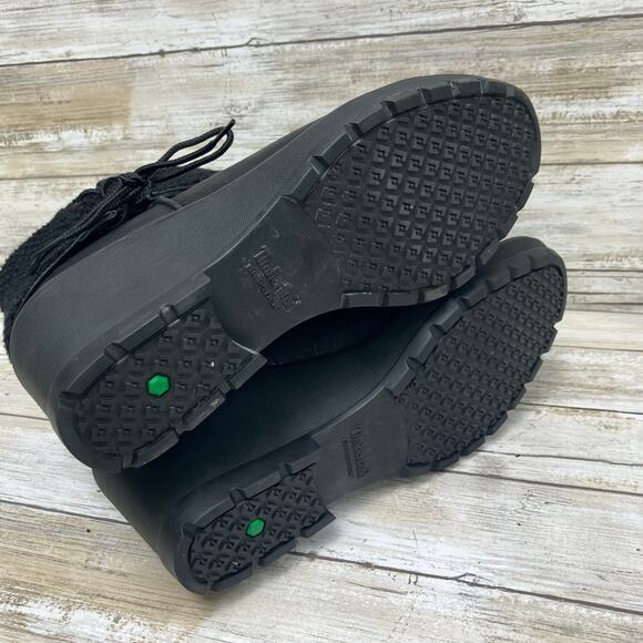 Timberland Kellis Mid Height Lace up Boot Sz 9.5 B Leather Fabric Wedge Utility - Picture 5 of 11